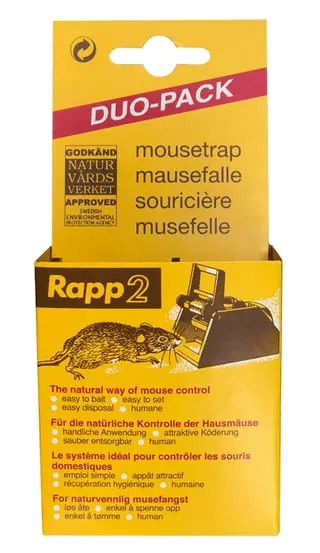 Produktfoto för Musfälla Rapp 2-pack