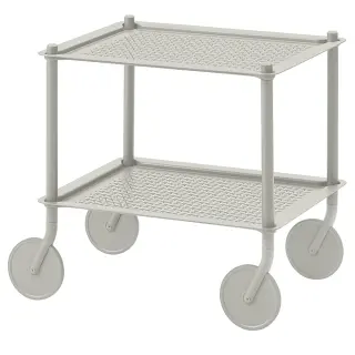 Produktfoto för Muuto - Flow Trolley - Rullbord - 2 Layer - Grey - L57,4 x W41,8 x H56,8 cm