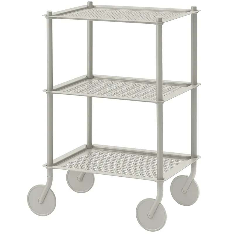 Alternativ bild 0 för Muuto - Flow Trolley - Rullbord - 3 Layer - Grey - L57,4 x W41,8 x H88,3 cm