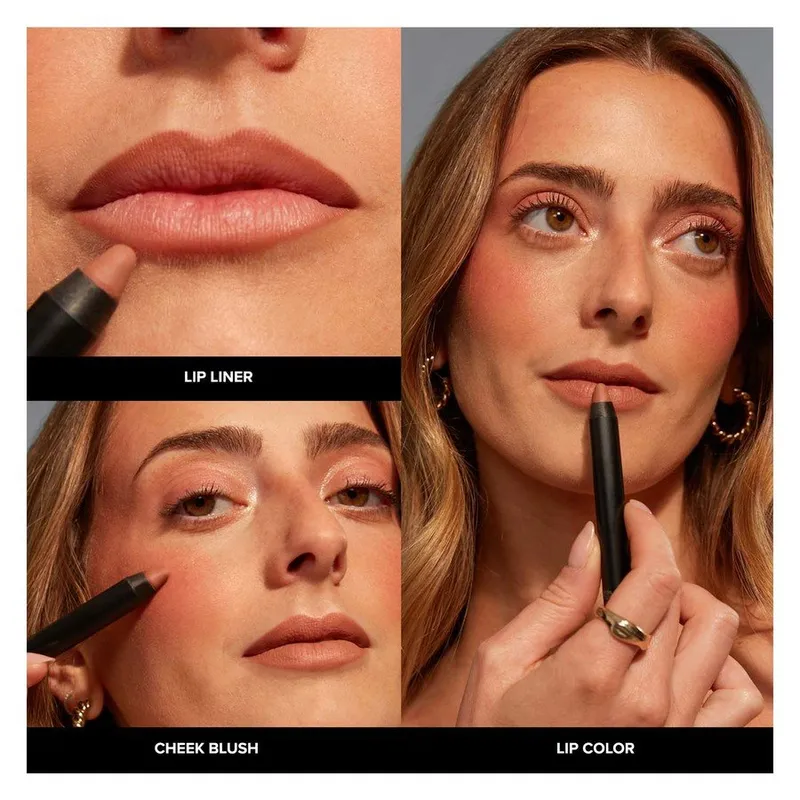 Bild 5 för Nudestix Intense Matte Lip + Cheek Pencil Sunkissed Nude 2