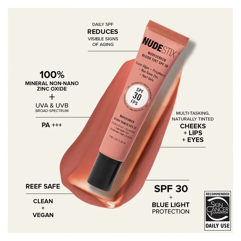 Bild 8 för Nudestix Nudescreen Blush Tint SPF 30 Sunkissed 15 ml