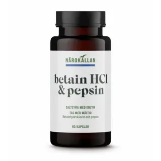 Produktfoto för Närokällan Betain HCL & Pepsin 90 Kapslar