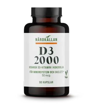 Produktfoto för Närokällan D3 2000 Vegan 90 kapslar