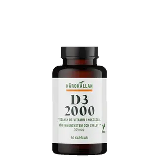 Produktfoto för Närokällan D3 2000 Vegan 90 kapslar
