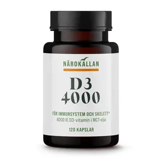 Produktfoto för Närokällan D3 4000 IE 120 kapslar