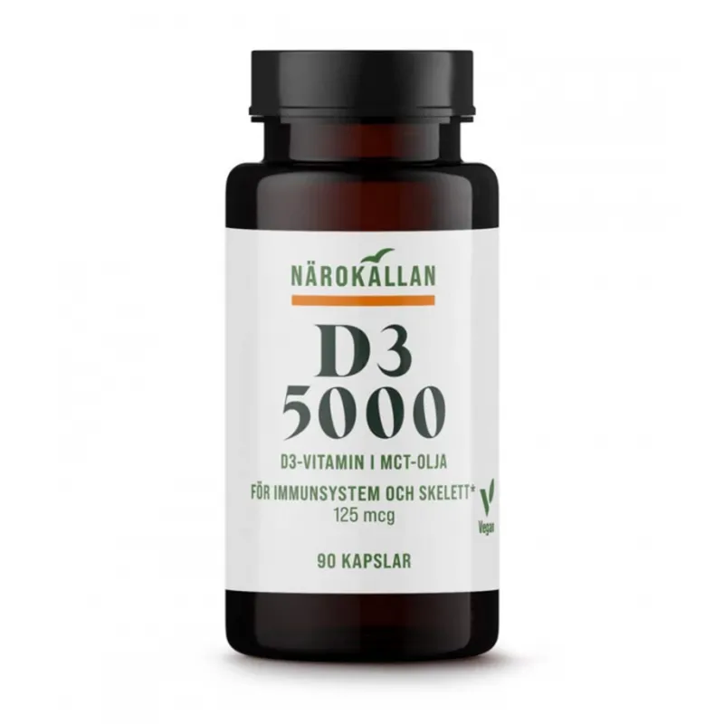 Bild 2 för Närokällan D3 5000 Vegan 90 kapslar
