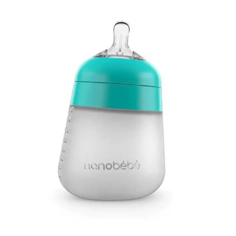 Bild 1 för Nanobebe Flexy silikonflaska Anti-kolik 270 ml, turkos