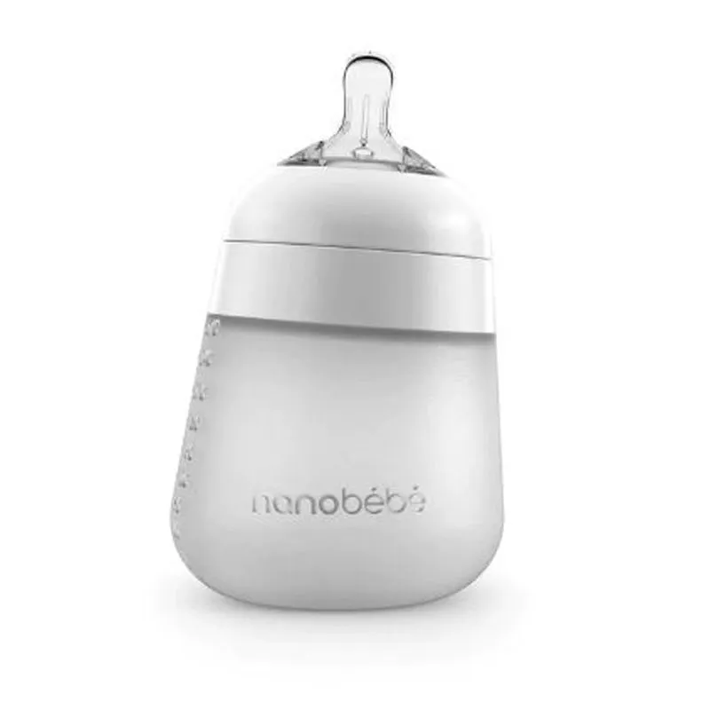 Bild 1 för Nanobebe Flexy silikonflaska Anti-kolik 270 ml, vit