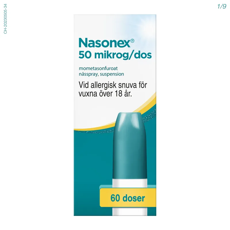 Bild 2 för Nasonex, nässpray, suspension 50 mikrogram/dos, 60 doser
