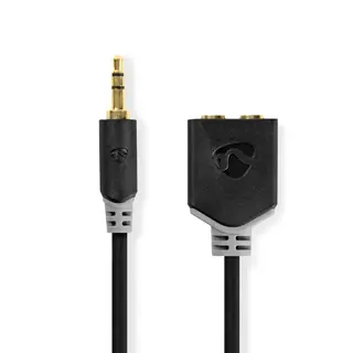 Produktfoto för NEDIS Adapter 2x3,5mm Ho - 3,5mm Ha