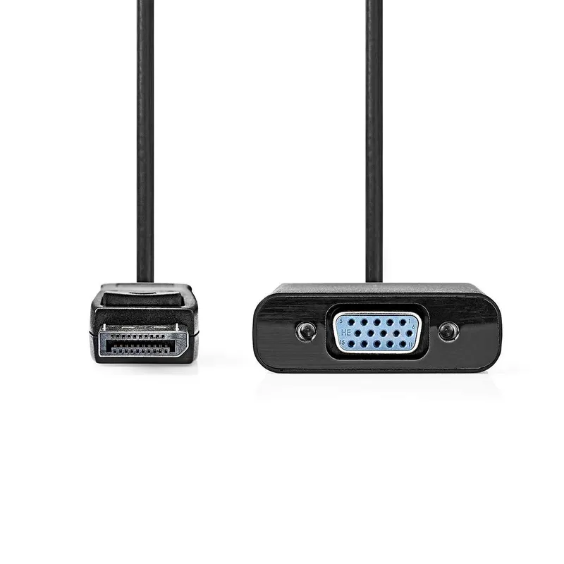 Bild 2 för NEDIS Adapter DP-VGA Hane-Hona 0,2m
