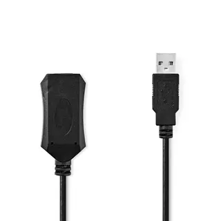 Produktfoto för Nedis Aktiv USB-kabel, USB-A hane till USB-A hona, 5m