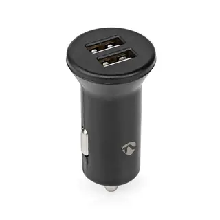 Produktfoto för Nedis Billaddare 2x USB-A 24W - Svart