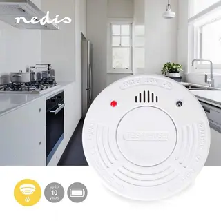 Produktfoto för Nedis Brandvarnare, 85 dB - Vit