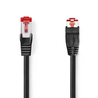 Produktfoto för Nedis Cat 6 RJ45 till RJ45 Kabel, 3m - Svart