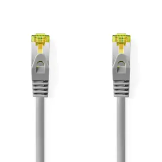 Produktfoto för Nedis Cat 8.1 nätverkskabel | S/FTP | RJ45 hane | RJ45 hane | 1.00 m | Rund | LSZH | Grå | Label