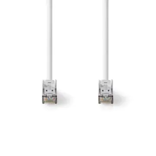 Produktfoto för Nedis Cat 8.1 nätverkskabel | S/FTP | RJ45 hane | RJ45 hane | 1.00 m | Rund | LSZH | Vit | Label