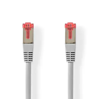 Produktfoto för Nedis CAT6 Nätverkskabel | RJ45 hane | RJ45 hane | SF/UTP | 1.00 m | Rund | PVC | Grå | Label