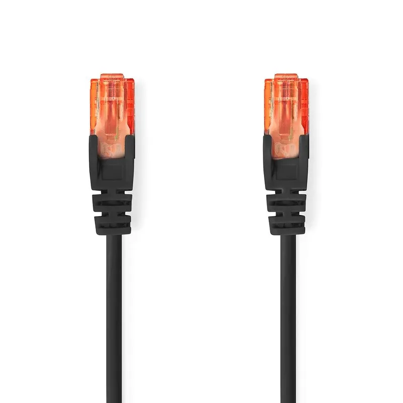 Bild 1 för Nedis CAT6 Nätverkskabel | RJ45 hane | RJ45 hane | U/UTP | 10.0 m | Rund | PVC | Svart | Label
