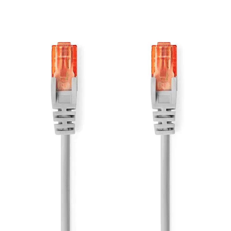 Bild 1 för Nedis CAT6 Nätverkskabel | RJ45 hane | RJ45 hane | U/UTP | 5.00 m | Rund | PVC | Grå | Label