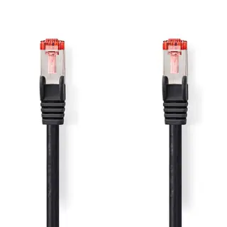 Produktfoto för Nedis CAT6 Nätverkskabel, RJ45 hane, S/FTP, 1m - Svart