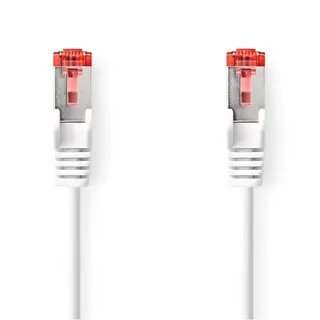 Produktfoto för Nedis CAT6 Nätverkskabel, RJ45 hane, S/FTP, 3m - Vit