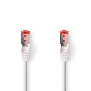 Produktfoto för Nedis CAT6 Nätverkskabel, RJ45 hane, S/FTP, 7.5m - Vit