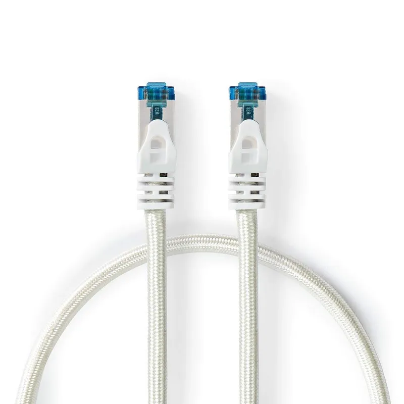 Bild 1 för Nedis CAT6a nätverkskabel | S/FTP | RJ45 hane | RJ45 hane | 5.00 m | Snagless | Rund | Flätad / PVC | Silver | Kartong med täckt fönster