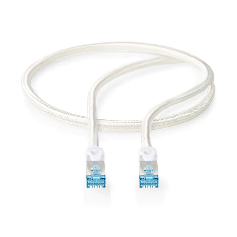 Bild 2 för Nedis CAT6a nätverkskabel | S/FTP | RJ45 hane | RJ45 hane | 5.00 m | Snagless | Rund | Flätad / PVC | Silver | Kartong med täckt fönster