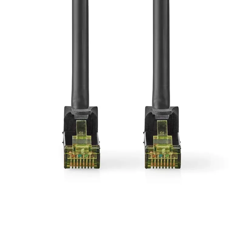 Bild 2 för Nedis CAT7 nätverkskabel | S/FTP | RJ45 hane | RJ45 hane | 0.25 m | Snagless | Rund | LSZH | Svart | Label