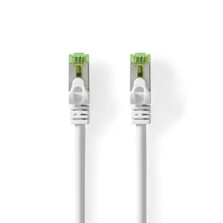 Produktfoto för Nedis CAT7 nätverkskabel | S/FTP | RJ45 hane | RJ45 hane | 10.0 m | Snagless | Rund | LSZH | Vit | Låda