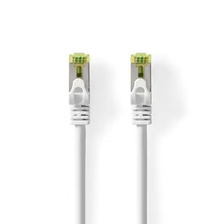 Produktfoto för Nedis CAT7 nätverkskabel | S/FTP | RJ45 hane | RJ45 hane | 2.00 m | Snagless | Rund | LSZH | Vit | Label