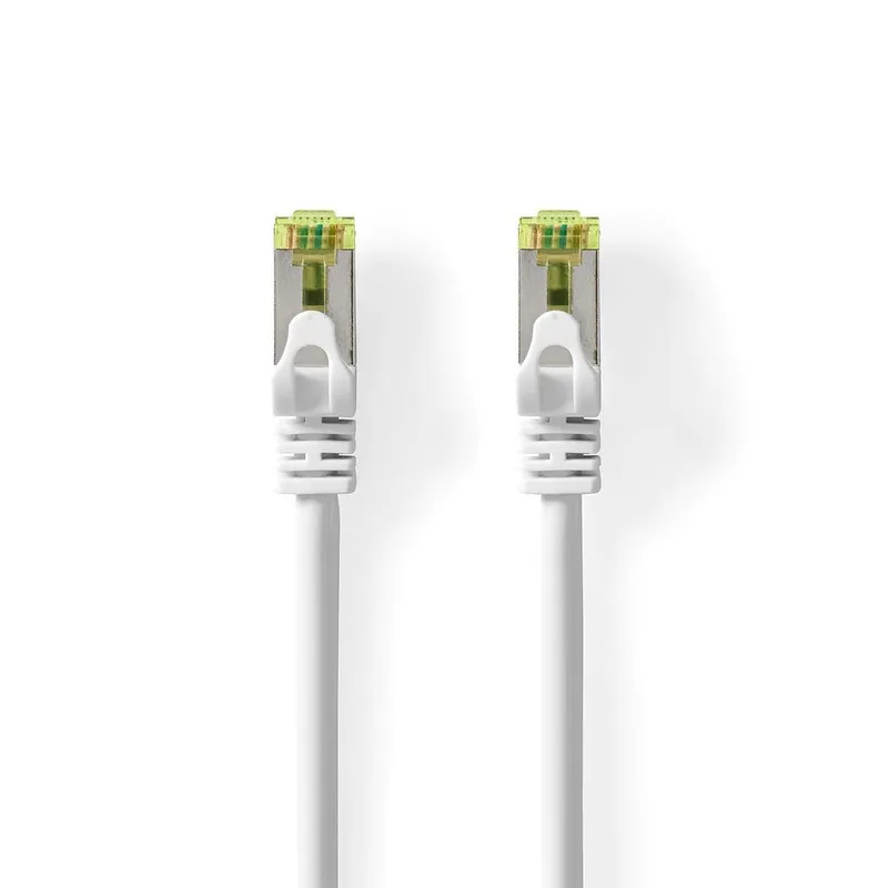 Bild 1 för Nedis CAT7 nätverkskabel | S/FTP | RJ45 hane | RJ45 hane | 2.00 m | Snagless | Rund | LSZH | Vit | Label