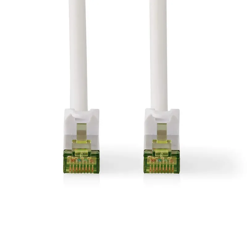 Bild 2 för Nedis CAT7 nätverkskabel | S/FTP | RJ45 hane | RJ45 hane | 2.00 m | Snagless | Rund | LSZH | Vit | Label