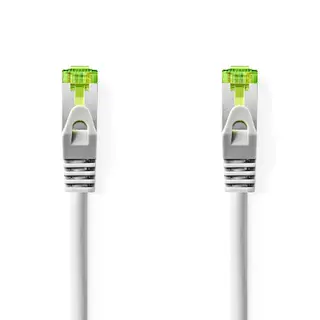 Produktfoto för Nedis CAT7 nätverkskabel | S/FTP | RJ45 hane | RJ45 hane | 5.00 m | Snagless | Rund | LSZH | Grå | Label