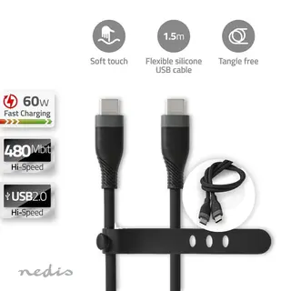 Produktfoto för Nedis CCGB60820BK15 USB cable