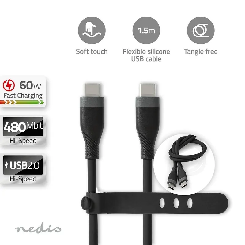 Bild 1 för Nedis CCGB60820BK15 USB cable