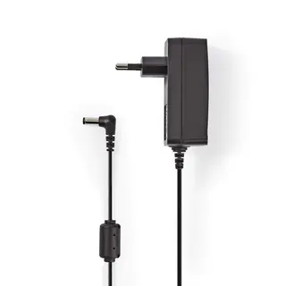 Produktfoto för Nedis CCTV Strömadapter | 2.0 A | 12 V DC | 5.5 x 2.1 mm Hane | Hane | 1.50 m | Svart