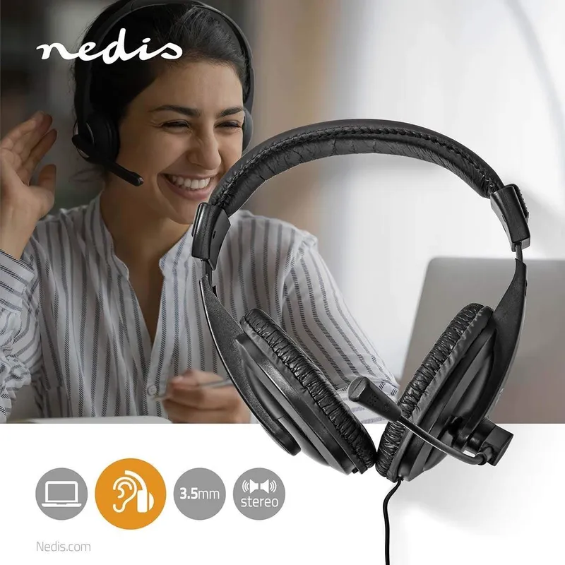 Bild 2 för NEDIS Datorheadset 3,5mm On-ear