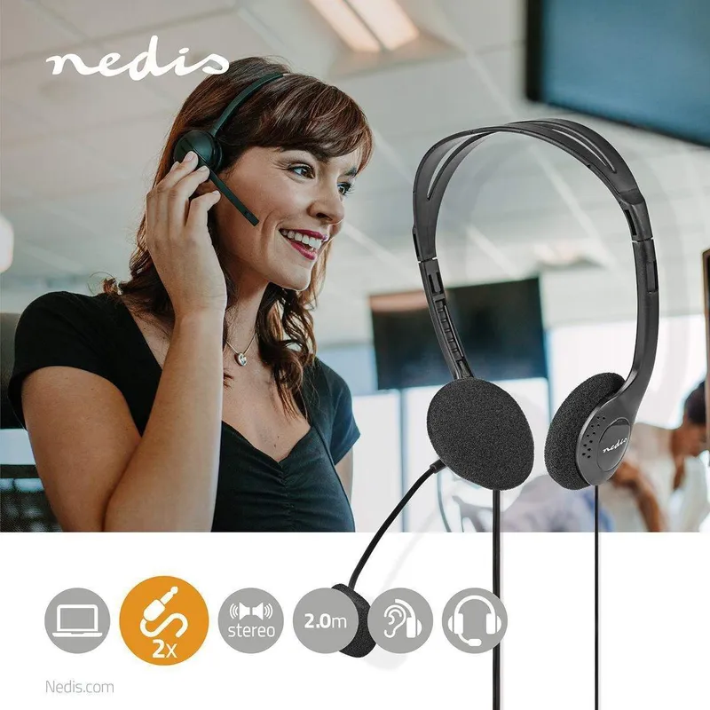 Bild 2 för NEDIS Datorheadset CHST100 Svart