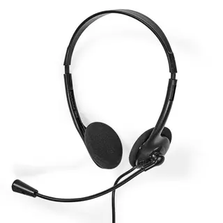 Produktfoto för NEDIS Datorheadset CHSTU110BK USB-A/C