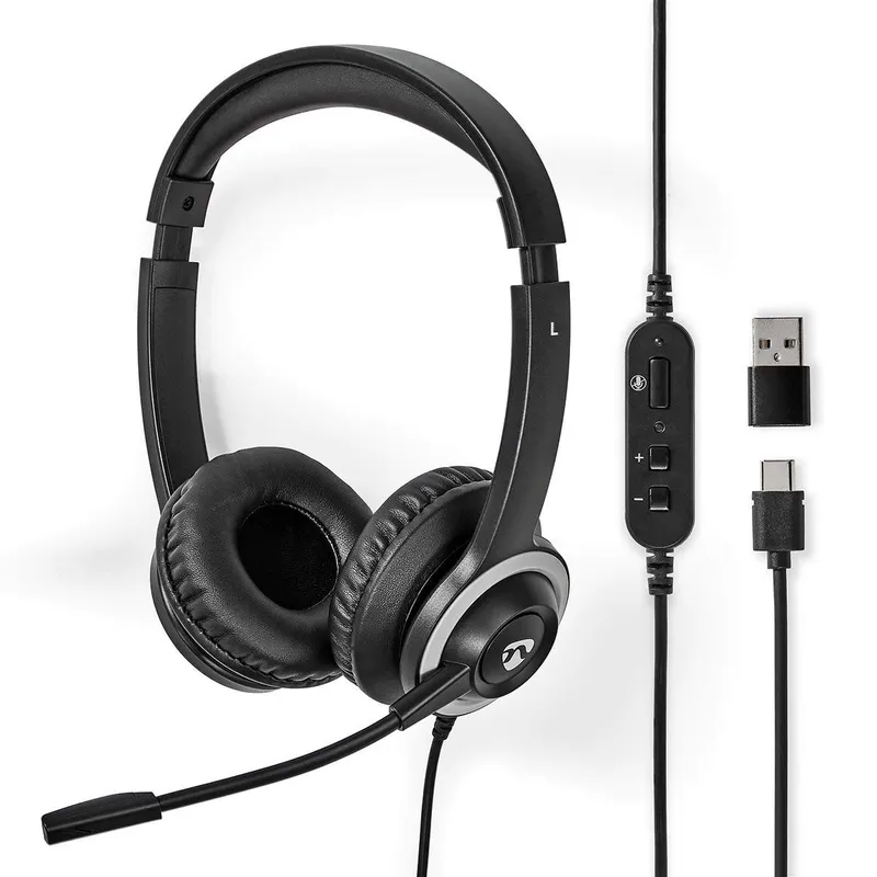Bild 1 för NEDIS Datorheadset CHSTU310BK USB-A/C