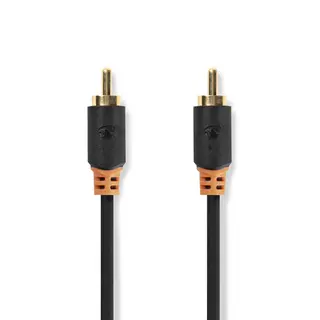 Produktfoto för Nedis Digital Audio Kabel | RCA Hane | RCA Hane | Guldplaterad | 2.00 m | Rund | PVC | Antracit | Låda