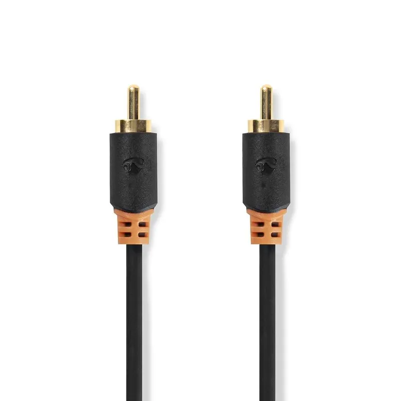 Bild 1 för Nedis Digital Audio Kabel | RCA Hane | RCA Hane | Guldplaterad | 2.00 m | Rund | PVC | Antracit | Låda