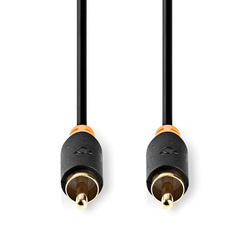 Bild 2 för Nedis Digital Audio Kabel | RCA Hane | RCA Hane | Guldplaterad | 2.00 m | Rund | PVC | Antracit | Låda