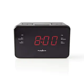 Produktfoto för Nedis Digital Väckarklocka CLAR002BK - Unisex - Digital/Smartklocka - Plastic