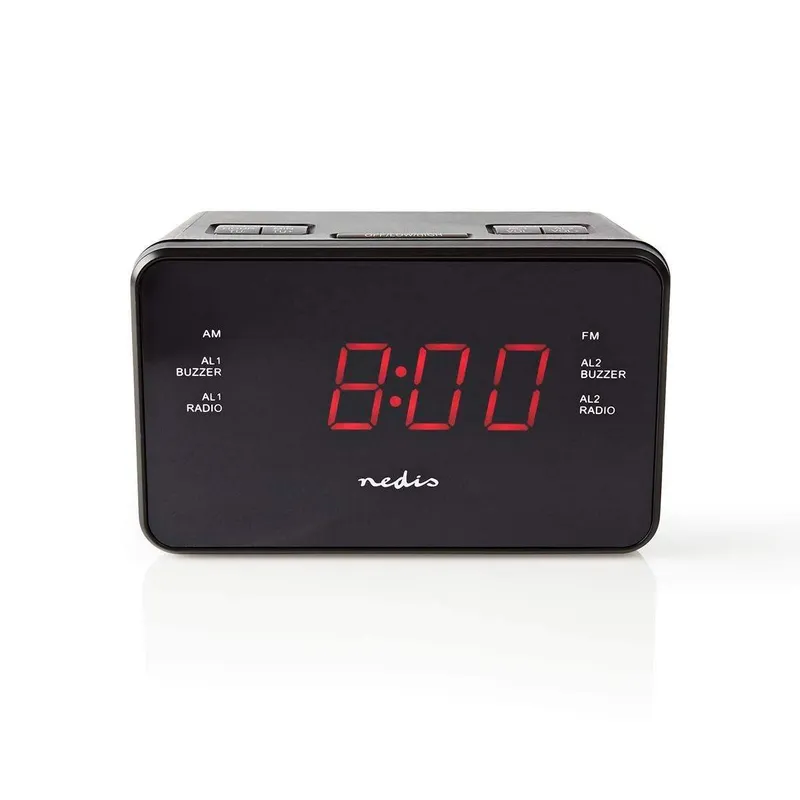 Bild 1 för Nedis Digital Väckarklocka CLAR002BK - Unisex - Digital/Smartklocka - Plastic