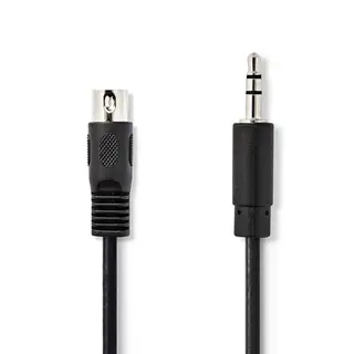 Produktfoto för Nedis DIN ljudkabel, 5-Pin hane till 3.5, 2m