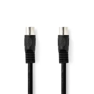 Produktfoto för Nedis DIN ljudkabel | DIN 5-Pin Hane | DIN 5-Pin Hane | Nickelplaterad | 1.00 m | Rund | PVC | Svart | Label