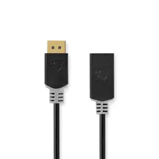 Produktfoto för Nedis Displayport-kabel, 0.20m - Antracit
